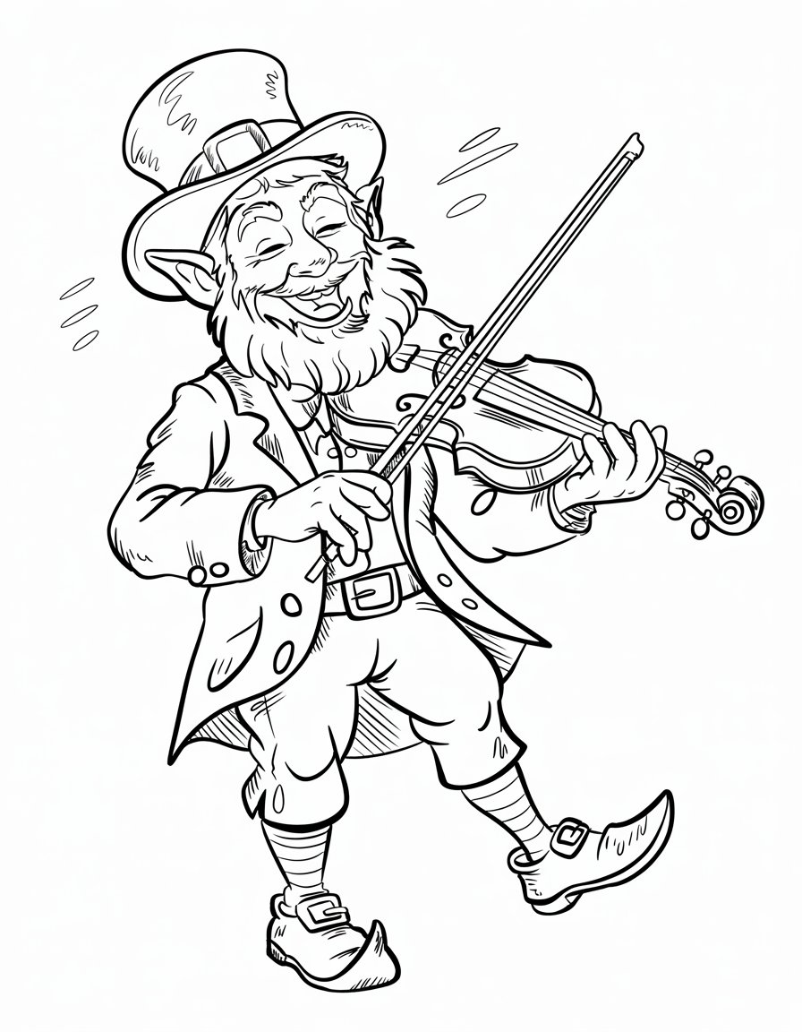 Leprechaun Playing Fiddle